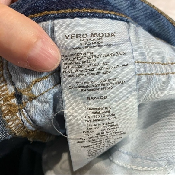 Vero Moda Denim Jeans Hip Zipper Detail - Picture 4 of 7